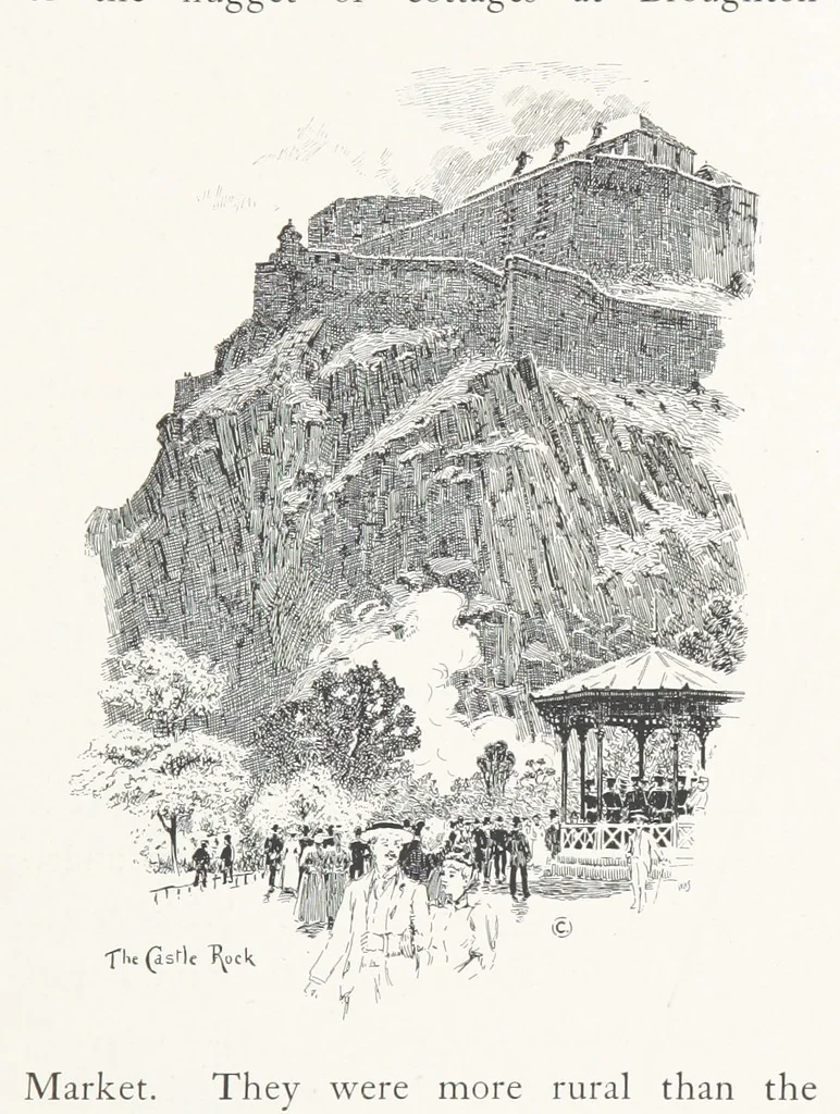 An illustration from Edinburgh. Picturesque Notes ... With etchings by A. Brunet-Debaines from drawings by S. Bough ... and W. E. Lockhart, etc, 1896, leaf 155