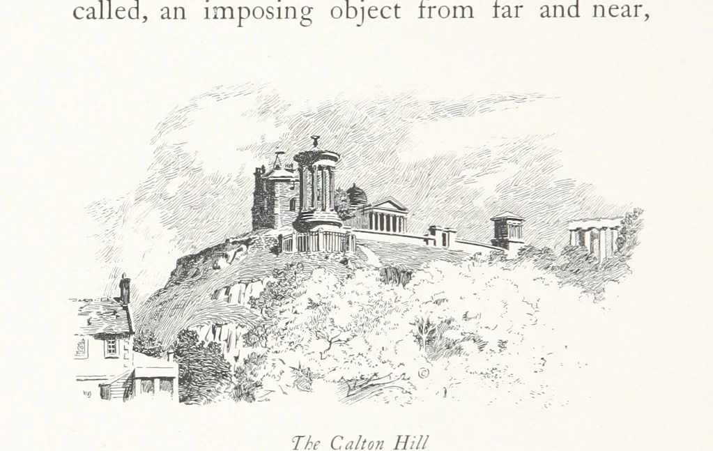 An illustration from Edinburgh. Picturesque Notes ... With etchings by A. Brunet-Debaines from drawings by S. Bough ... and W. E. Lockhart, etc, 1896, leaf 164