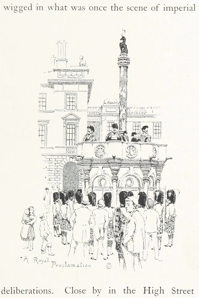 An illustration from Edinburgh. Picturesque Notes ... With etchings by A. Brunet-Debaines from drawings by S. Bough ... and W. E. Lockhart, etc, 1896, leaf 25