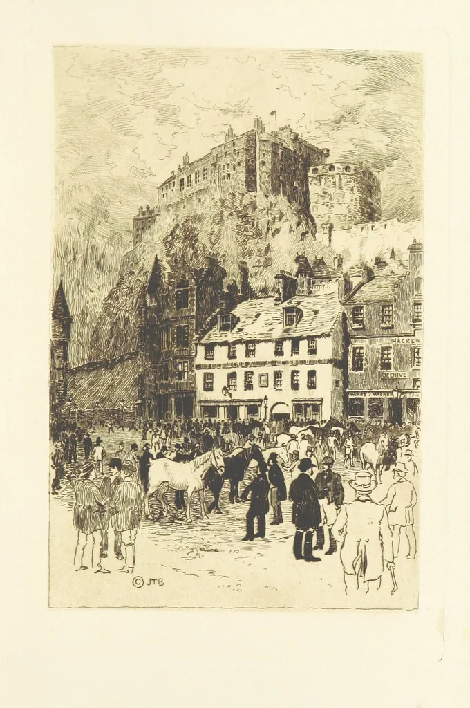 An illustration from Edinburgh. Picturesque Notes ... With etchings by A. Brunet-Debaines from drawings by S. Bough ... and W. E. Lockhart, etc, 1896, leaf 39