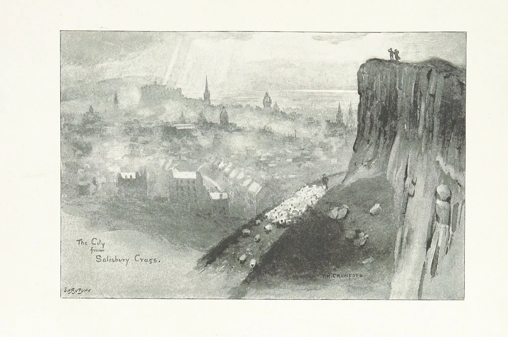 An illustration from Edinburgh. Picturesque Notes ... With etchings by A. Brunet-Debaines from drawings by S. Bough ... and W. E. Lockhart, etc, 1896, leaf 45