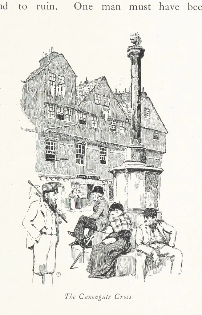 An illustration from Edinburgh. Picturesque Notes ... With etchings by A. Brunet-Debaines from drawings by S. Bough ... and W. E. Lockhart, etc, 1896, leaf 59