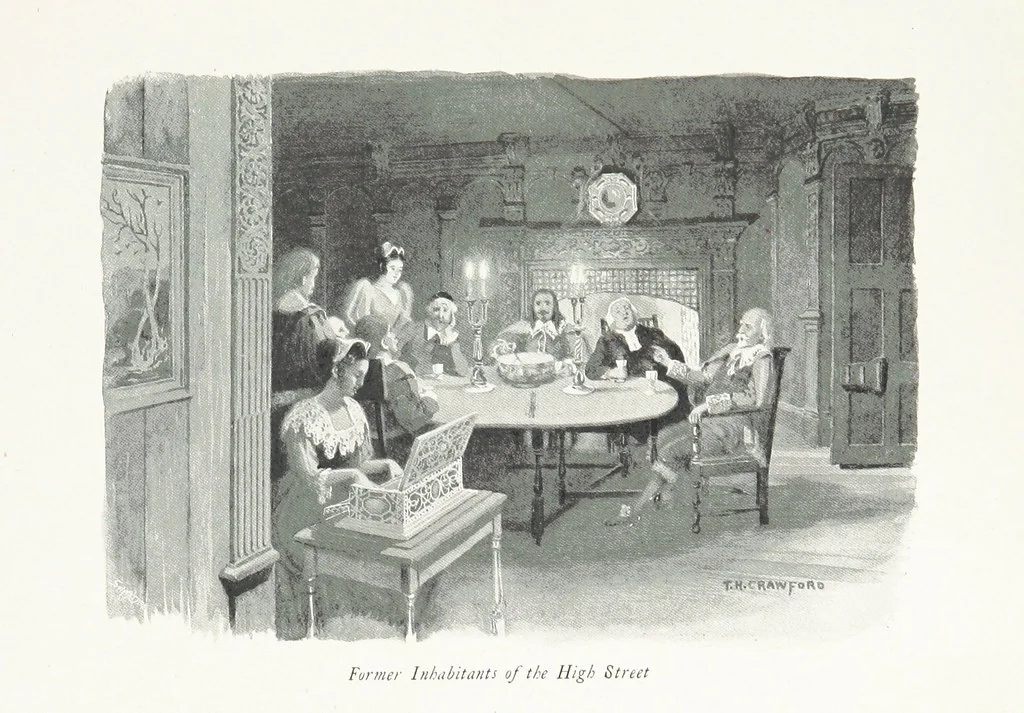 An illustration from Edinburgh. Picturesque Notes ... With etchings by A. Brunet-Debaines from drawings by S. Bough ... and W. E. Lockhart, etc, 1896, leaf 65