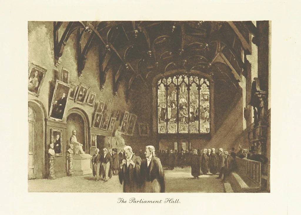 An illustration from Edinburgh. Picturesque Notes ... With etchings by A. Brunet-Debaines from drawings by S. Bough ... and W. E. Lockhart, etc, 1896, leaf 85