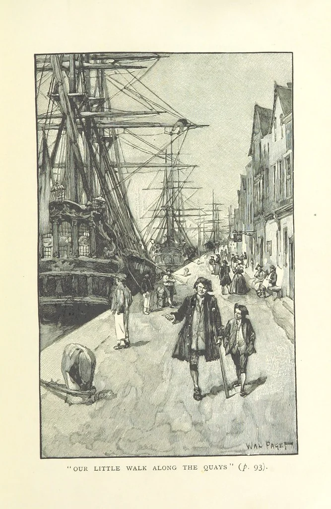 An illustration from Treasure Island ... New edition, with original illustrations by Wal Paget, 1899, leaf 111
