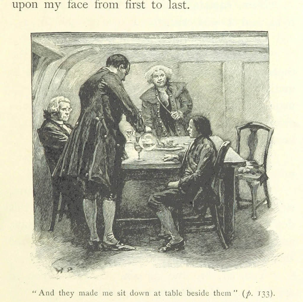 An illustration from Treasure Island ... New edition, with original illustrations by Wal Paget, 1899, leaf 153