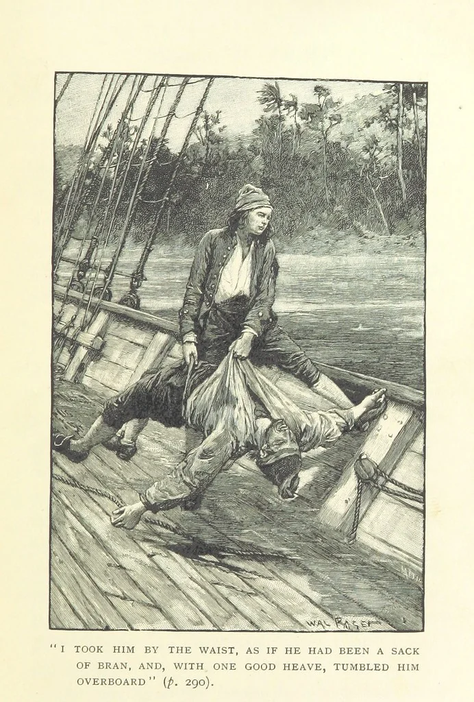 An illustration from Treasure Island ... New edition, with original illustrations by Wal Paget, 1899, leaf 311