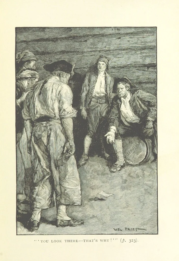 An illustration from Treasure Island ... New edition, with original illustrations by Wal Paget, 1899, leaf 341