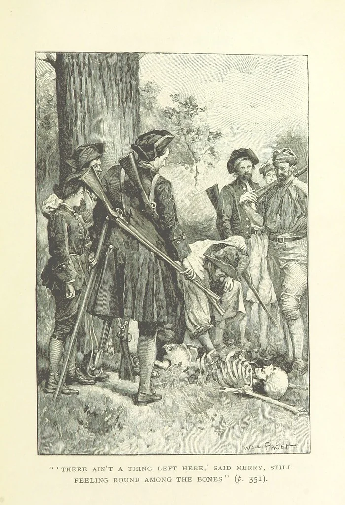 An illustration from Treasure Island ... New edition, with original illustrations by Wal Paget, 1899, leaf 369
