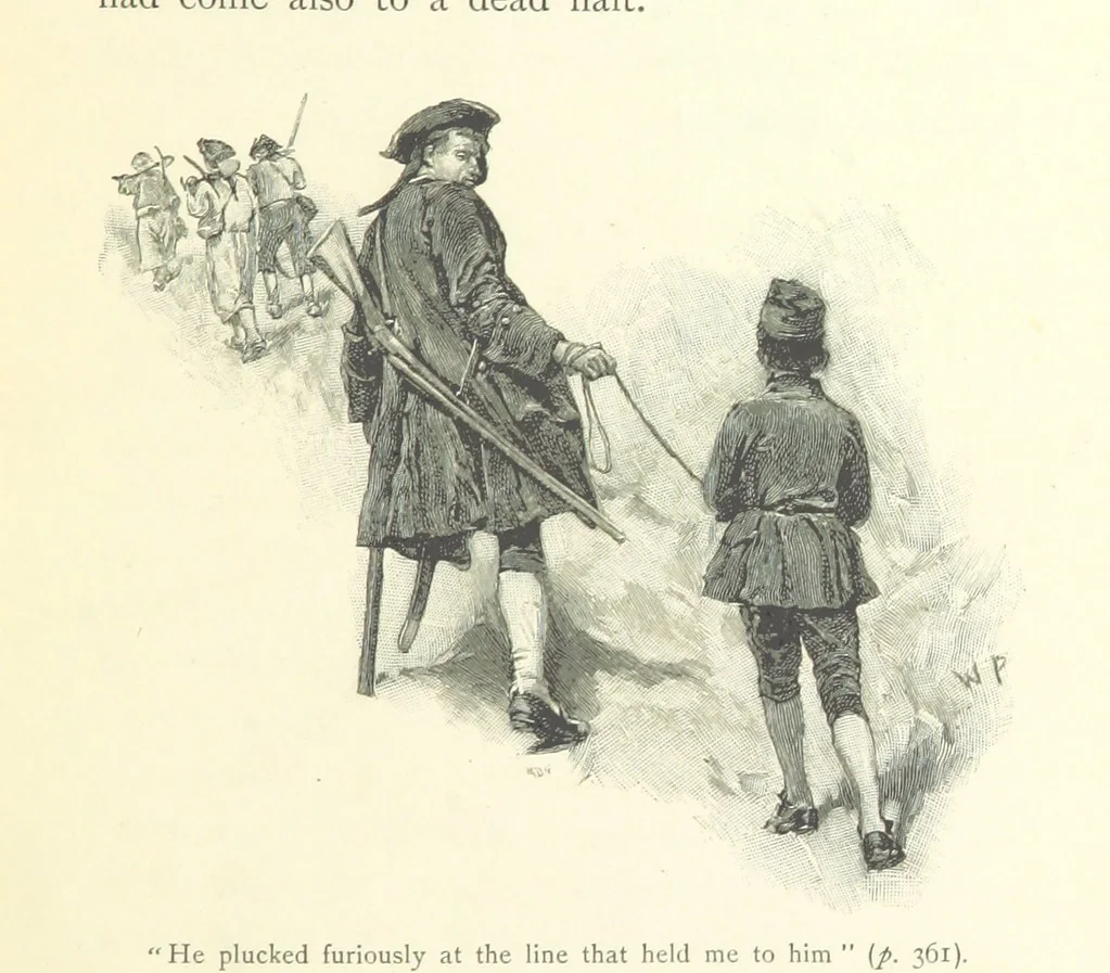 An illustration from Treasure Island ... New edition, with original illustrations by Wal Paget, 1899, leaf 383