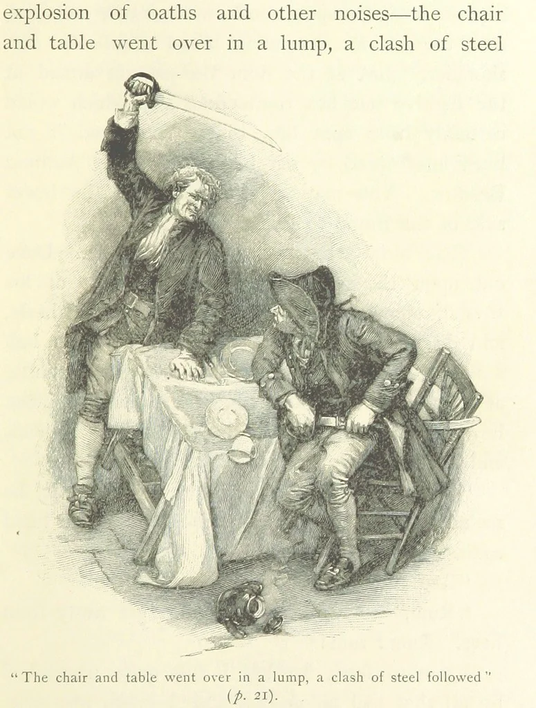 An illustration from Treasure Island ... New edition, with original illustrations by Wal Paget, 1899, leaf 41