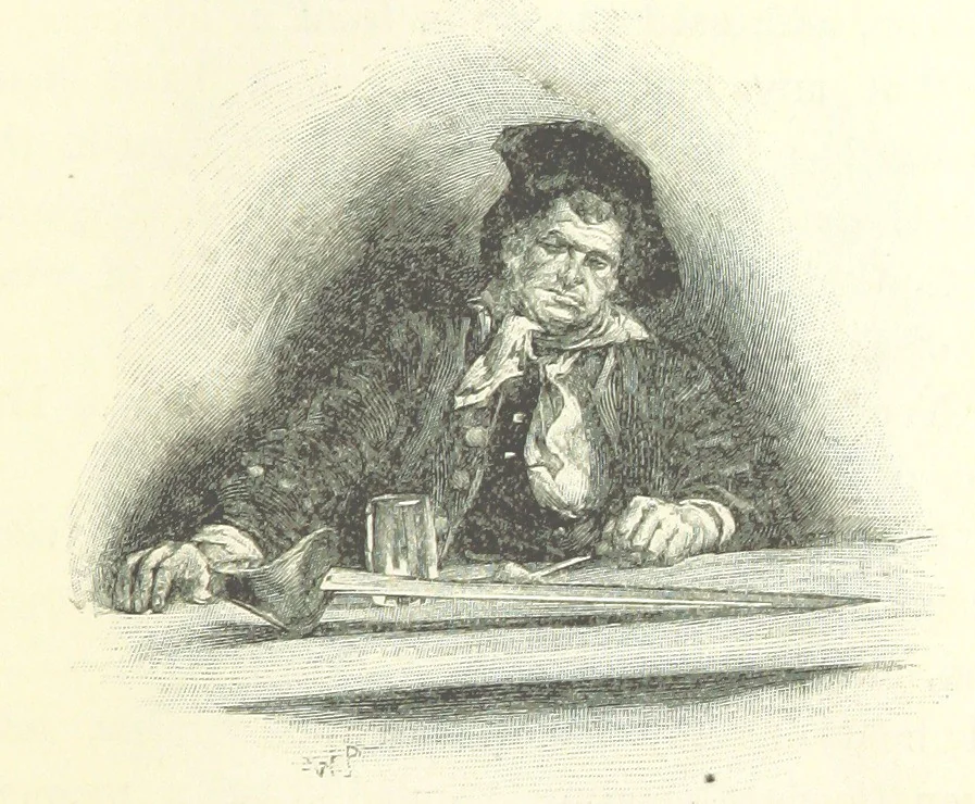 An illustration from Treasure Island ... New edition, with original illustrations by Wal Paget, 1899, leaf 53