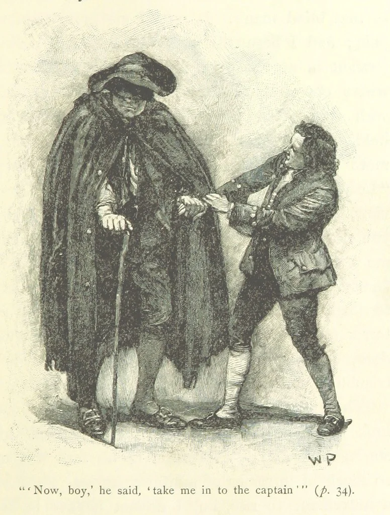 An illustration from Treasure Island ... New edition, with original illustrations by Wal Paget, 1899, leaf 55