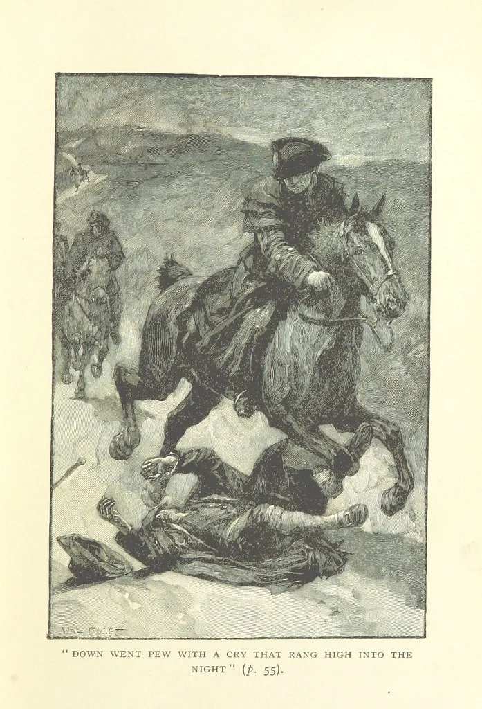 An illustration from Treasure Island ... New edition, with original illustrations by Wal Paget, 1899, leaf 77