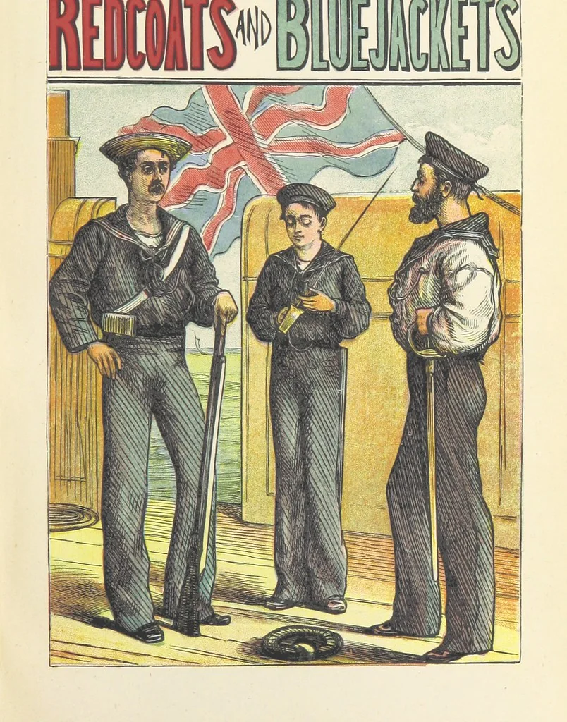 An illustration from Our Redcoats and Bluejackets: war pictures on land and sea: forming a continuous narrative of the Naval and Military History of England from the year 1793 to the present time, etc, 1880, leaf 9