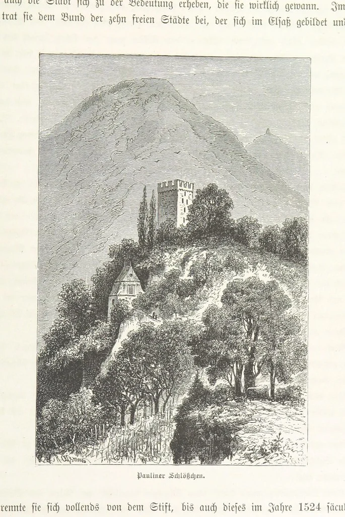 An illustration from Bilder aus Elsass Lothringen. Original-Zeichnungen von R. Assmus ... Schilderungen von K. S, 1876, leaf 143