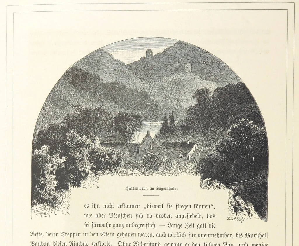 An illustration from Bilder aus Elsass Lothringen. Original-Zeichnungen von R. Assmus ... Schilderungen von K. S, 1876, leaf 170