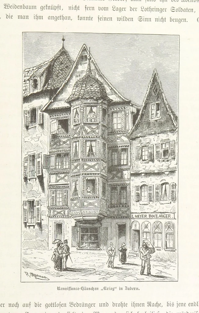 An illustration from Bilder aus Elsass Lothringen. Original-Zeichnungen von R. Assmus ... Schilderungen von K. S, 1876, leaf 191