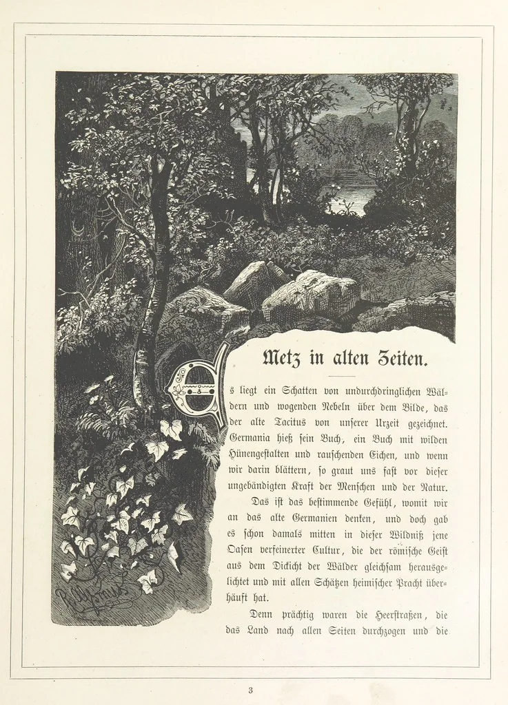 An illustration from Bilder aus Elsass Lothringen. Original-Zeichnungen von R. Assmus ... Schilderungen von K. S, 1876, leaf 21