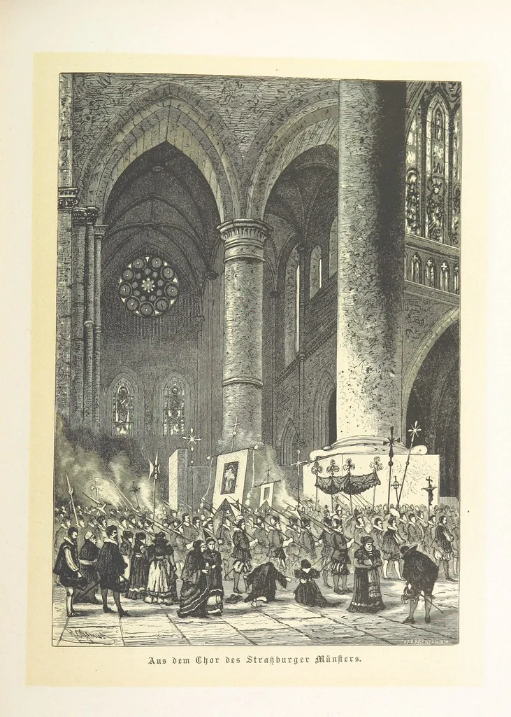 An illustration from Bilder aus Elsass Lothringen. Original-Zeichnungen von R. Assmus ... Schilderungen von K. S, 1876, leaf 261