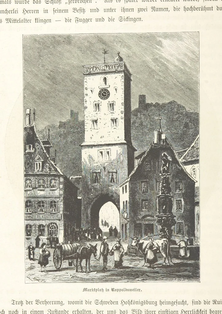 An illustration from Bilder aus Elsass Lothringen. Original-Zeichnungen von R. Assmus ... Schilderungen von K. S, 1876, leaf 336