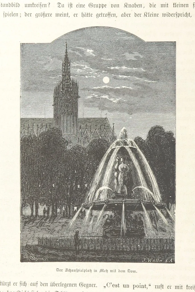 An illustration from Bilder aus Elsass Lothringen. Original-Zeichnungen von R. Assmus ... Schilderungen von K. S, 1876, leaf 52