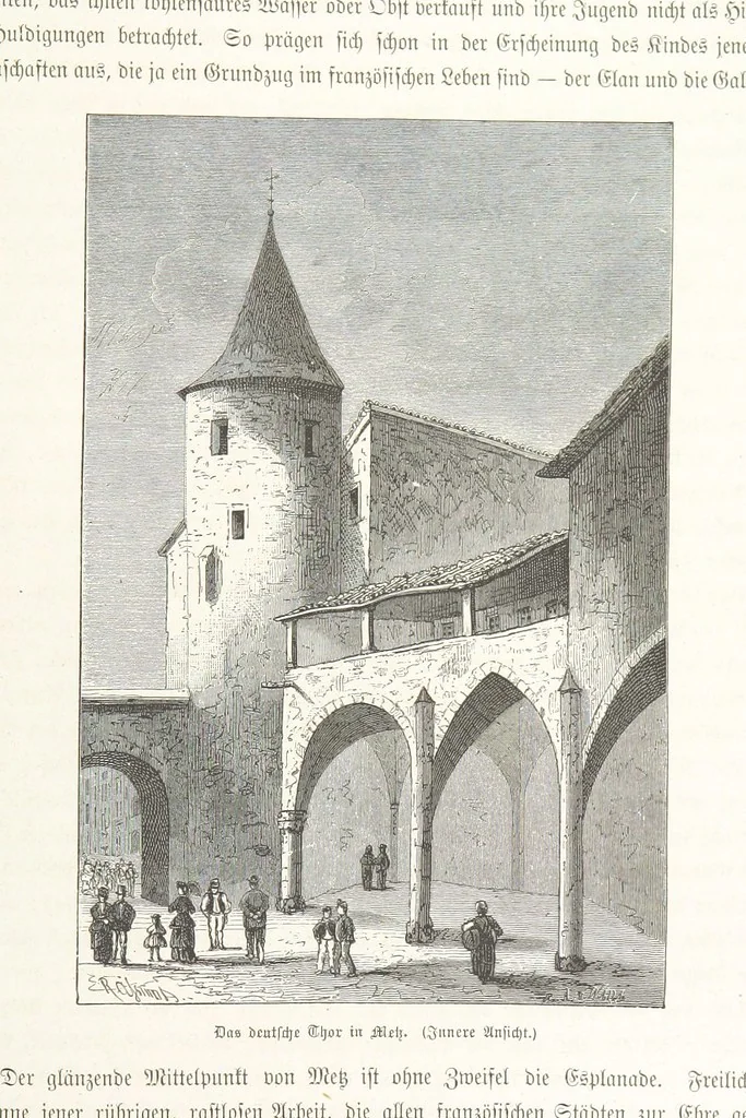 An illustration from Bilder aus Elsass Lothringen. Original-Zeichnungen von R. Assmus ... Schilderungen von K. S, 1876, leaf 55