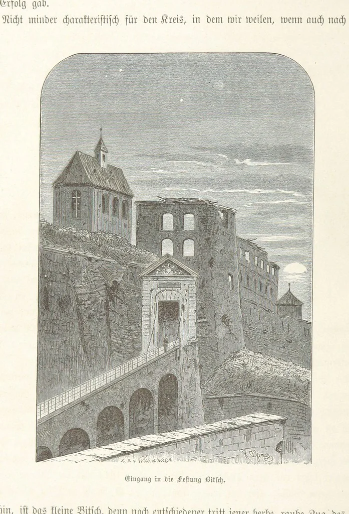 An illustration from Bilder aus Elsass Lothringen. Original-Zeichnungen von R. Assmus ... Schilderungen von K. S, 1876, leaf 94