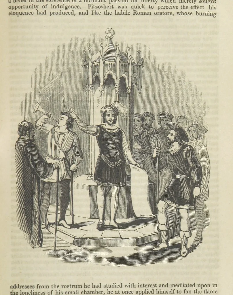 An illustration from Maid Marian, the Forest Queen, being a companion to “Robin Hood.”, 1849, leaf 107