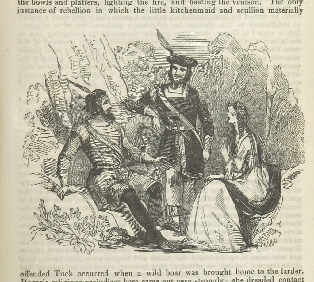 An illustration from Maid Marian, the Forest Queen, being a companion to “Robin Hood.”, 1849, leaf 155