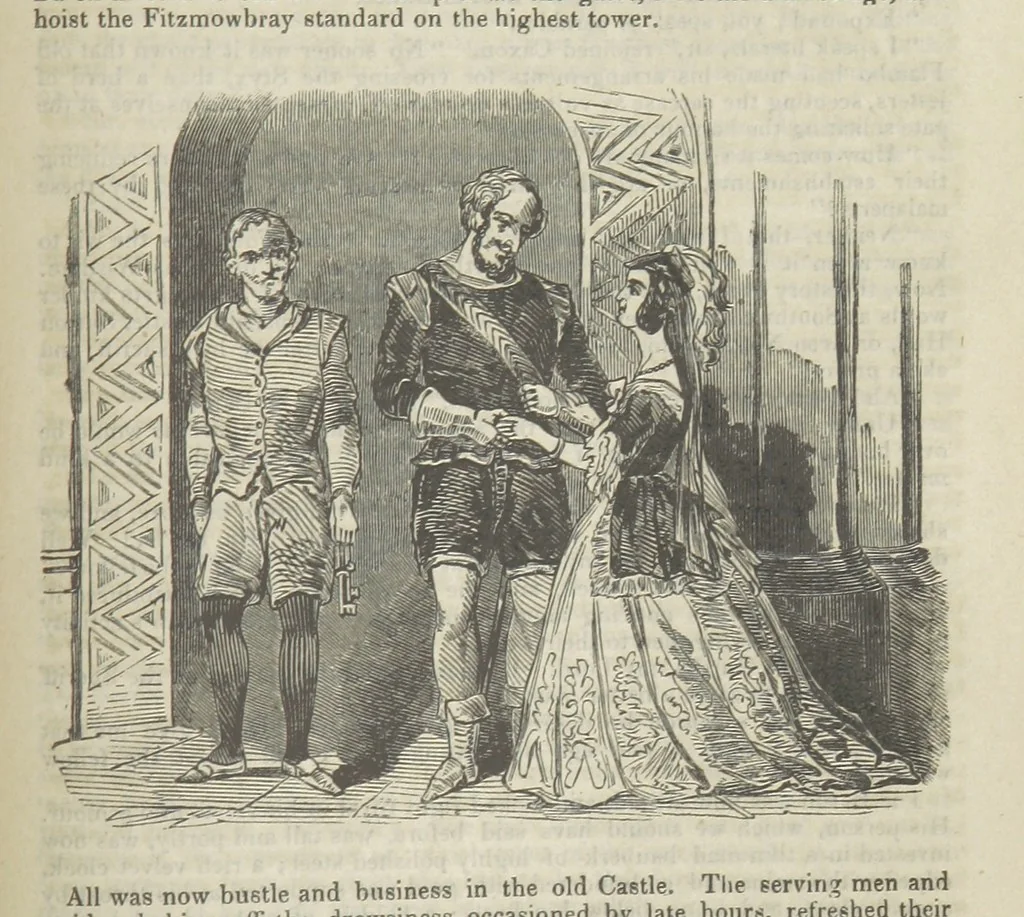 An illustration from Maid Marian, the Forest Queen, being a companion to “Robin Hood.”, 1849, leaf 163