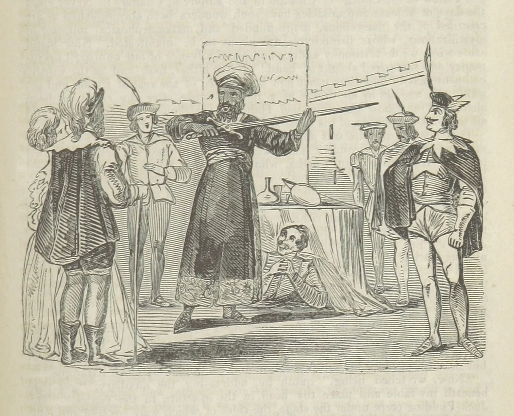 An illustration from Maid Marian, the Forest Queen, being a companion to “Robin Hood.”, 1849, leaf 179