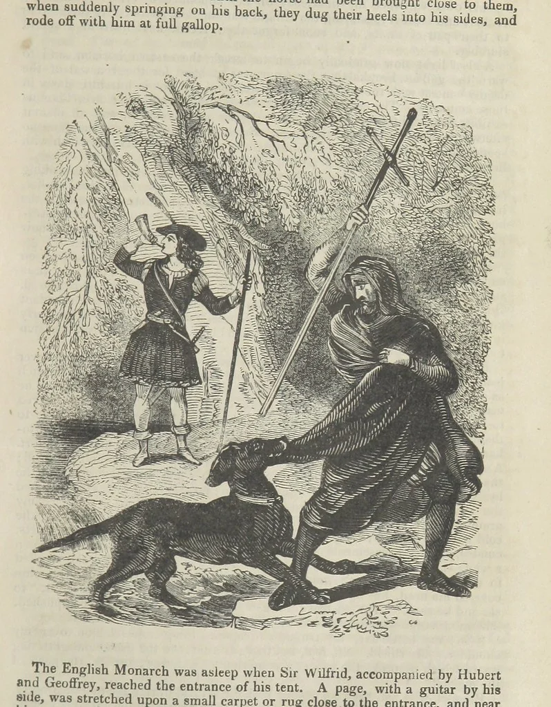 An illustration from Maid Marian, the Forest Queen, being a companion to “Robin Hood.”, 1849, leaf 19