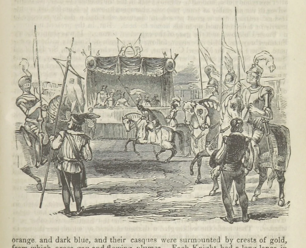 An illustration from Maid Marian, the Forest Queen, being a companion to “Robin Hood.”, 1849, leaf 195