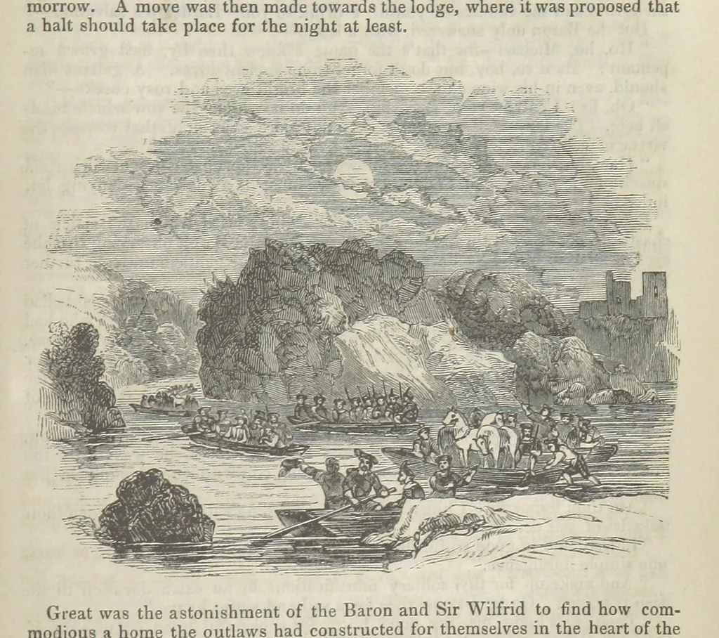 An illustration from Maid Marian, the Forest Queen, being a companion to “Robin Hood.”, 1849, leaf 203