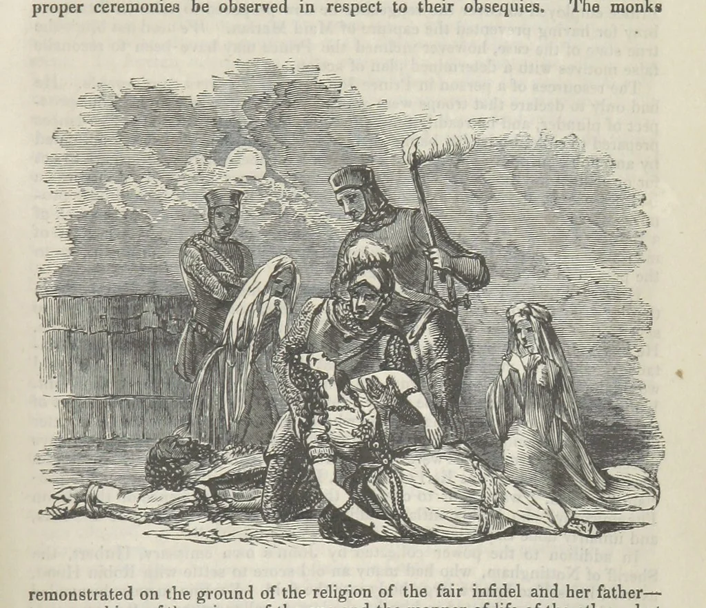 An illustration from Maid Marian, the Forest Queen, being a companion to “Robin Hood.”, 1849, leaf 211