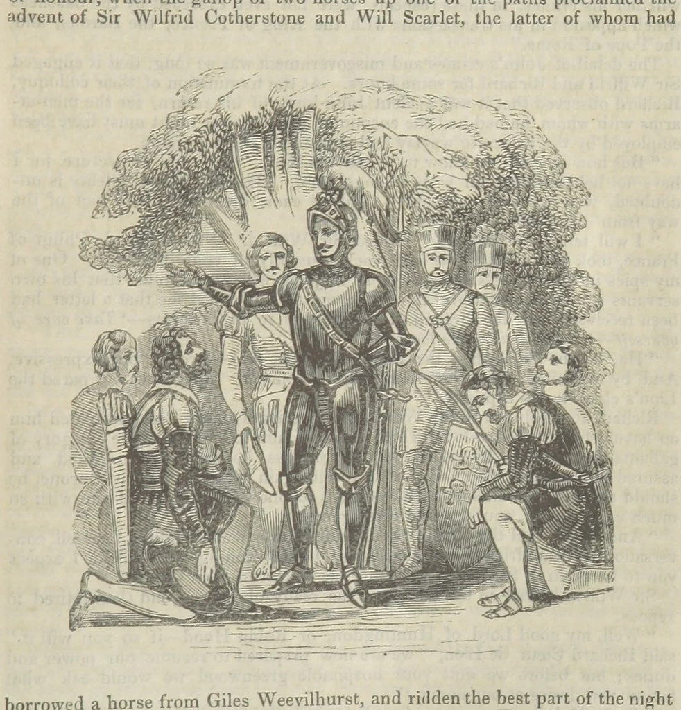 An illustration from Maid Marian, the Forest Queen, being a companion to “Robin Hood.”, 1849, leaf 243