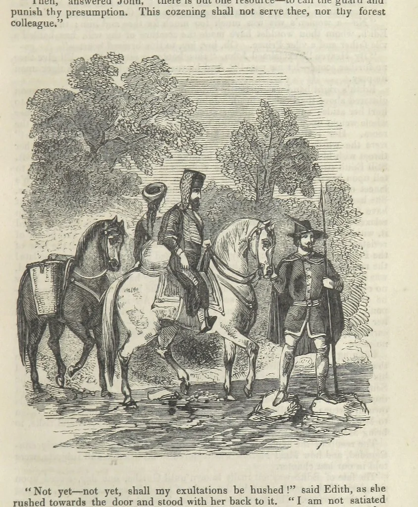 An illustration from Maid Marian, the Forest Queen, being a companion to “Robin Hood.”, 1849, leaf 83