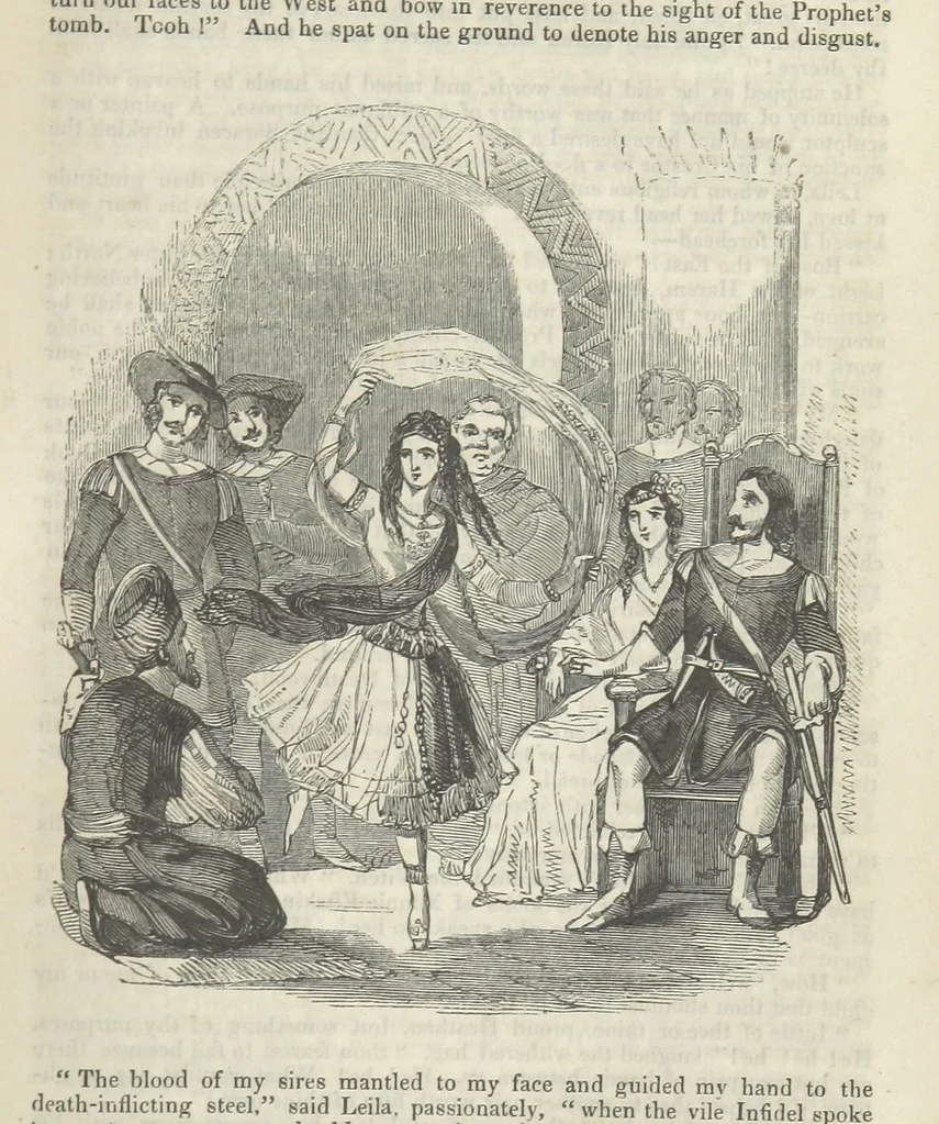 An illustration from Maid Marian, the Forest Queen, being a companion to “Robin Hood.”, 1849, leaf 99
