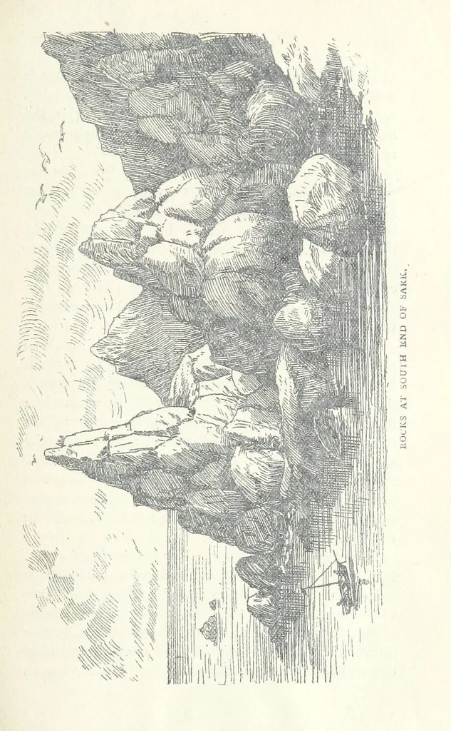 An illustration from Jethou; or, Crusoe life in the Channel Isles, 1892, leaf 115