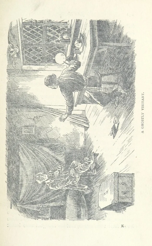 An illustration from Jethou; or, Crusoe life in the Channel Isles, 1892, leaf 155