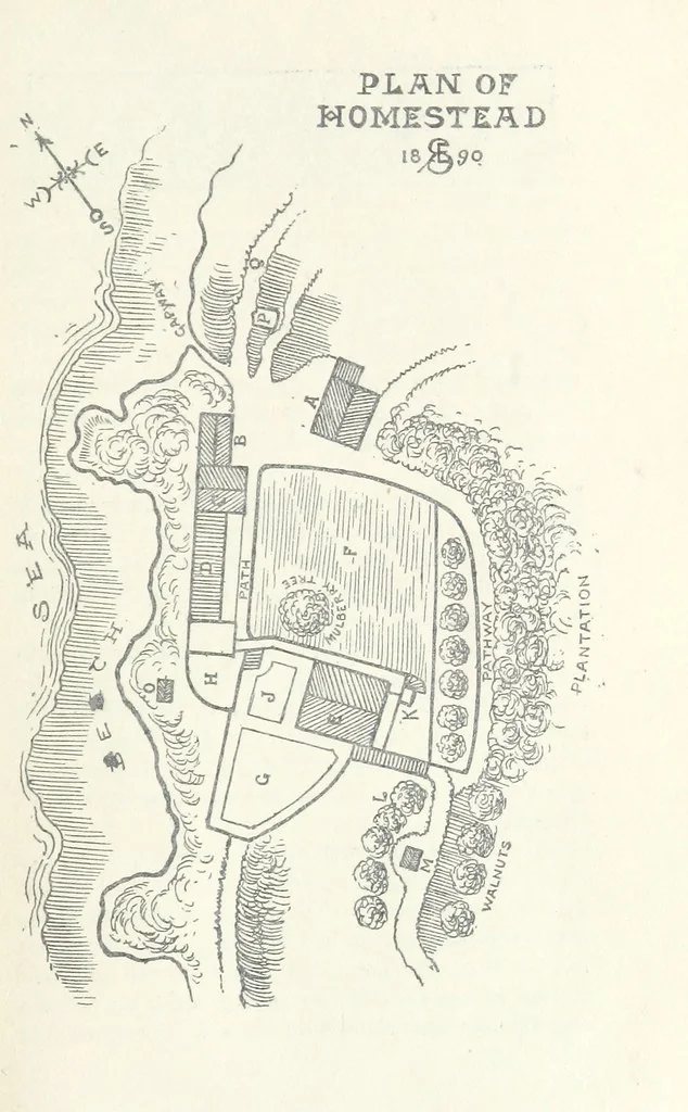 An illustration from Jethou; or, Crusoe life in the Channel Isles, 1892, leaf 57