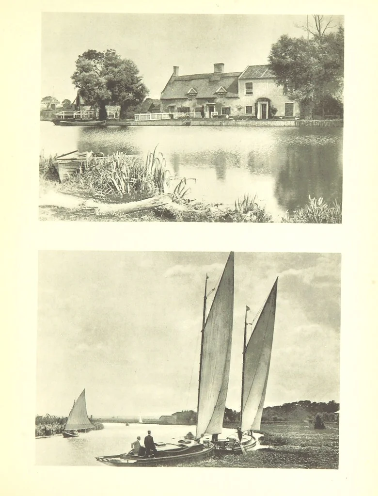 An illustration from Sun Pictures of the Norfolk Broads ... By Payne Jennings. With letterpress description by Ernest R. Suffling. (Second edition.), 1892, leaf 107