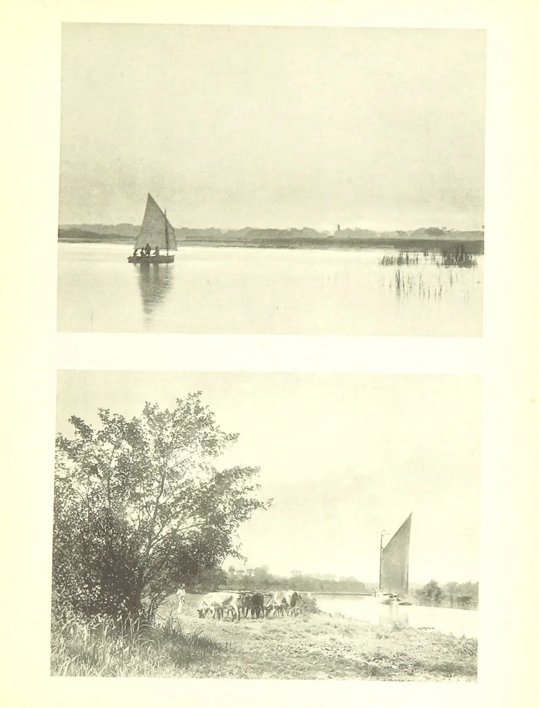 An illustration from Sun Pictures of the Norfolk Broads ... By Payne Jennings. With letterpress description by Ernest R. Suffling. (Second edition.), 1892, leaf 131