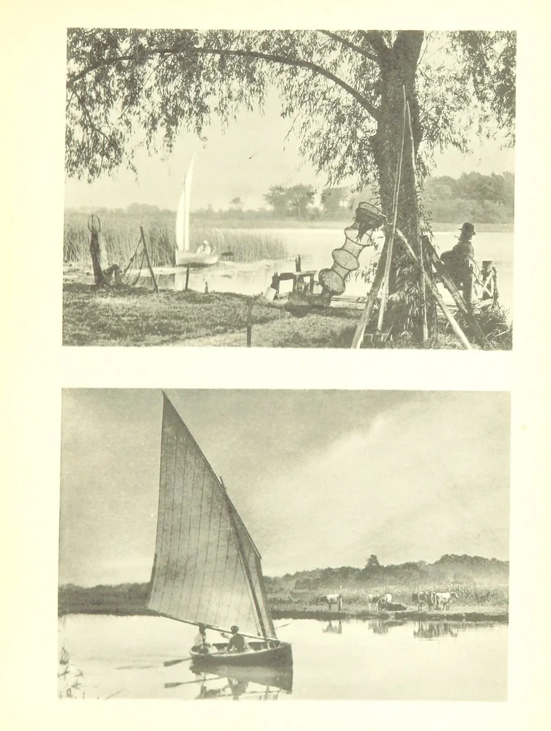 An illustration from Sun Pictures of the Norfolk Broads ... By Payne Jennings. With letterpress description by Ernest R. Suffling. (Second edition.), 1892, leaf 183