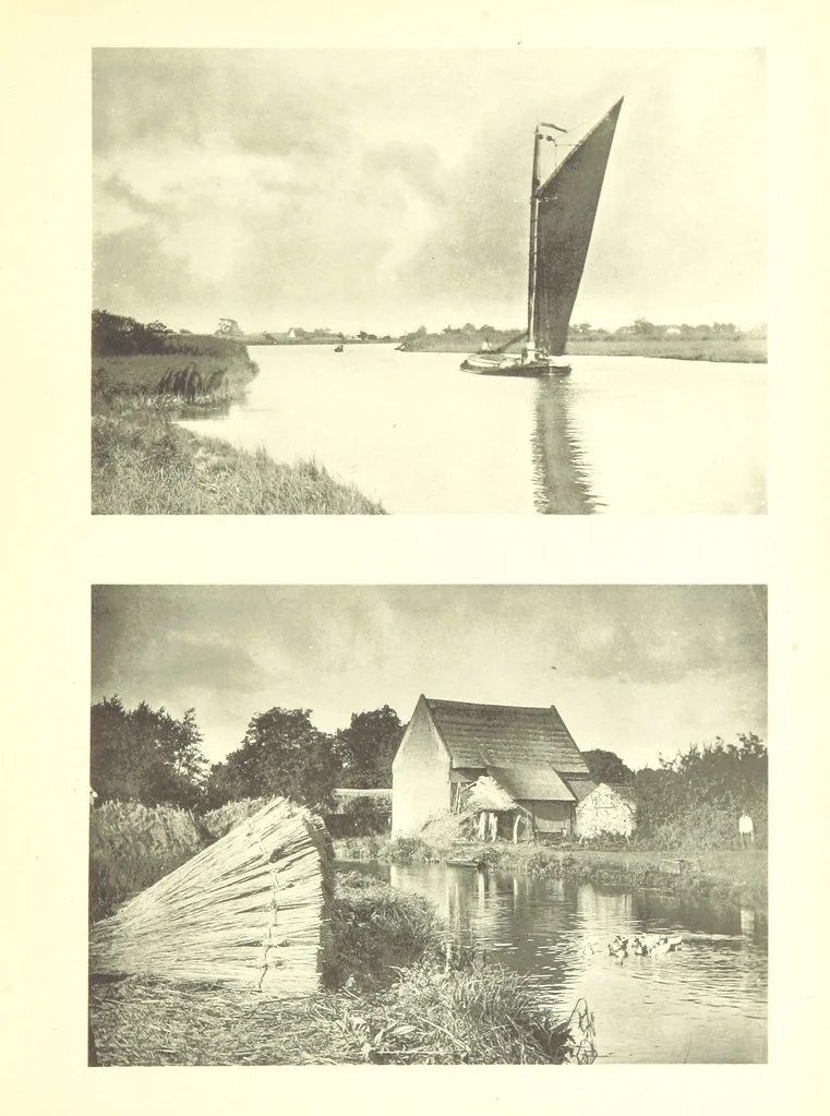 An illustration from Sun Pictures of the Norfolk Broads ... By Payne Jennings. With letterpress description by Ernest R. Suffling. (Second edition.), 1892, leaf 187