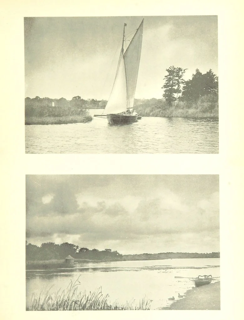 An illustration from Sun Pictures of the Norfolk Broads ... By Payne Jennings. With letterpress description by Ernest R. Suffling. (Second edition.), 1892, leaf 191