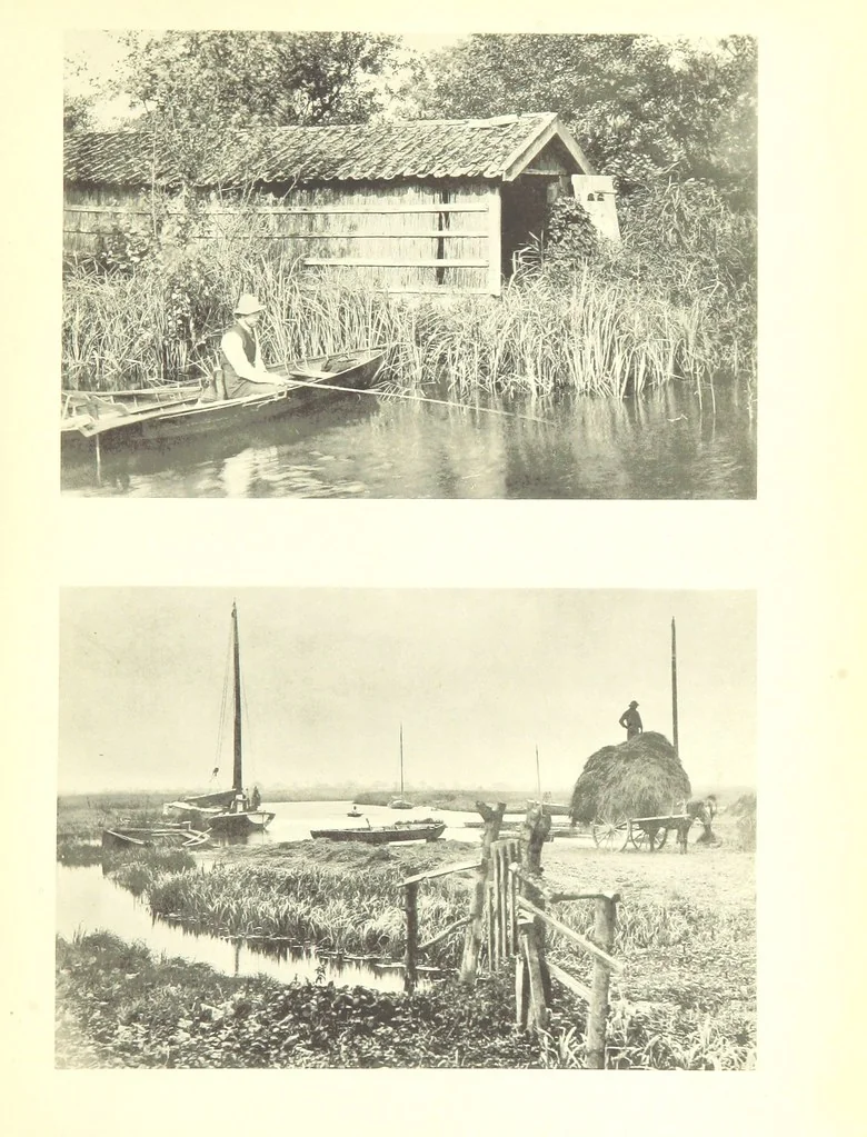An illustration from Sun Pictures of the Norfolk Broads ... By Payne Jennings. With letterpress description by Ernest R. Suffling. (Second edition.), 1892, leaf 31
