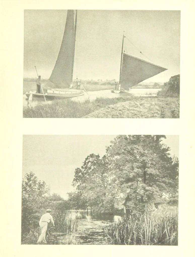 An illustration from Sun Pictures of the Norfolk Broads ... By Payne Jennings. With letterpress description by Ernest R. Suffling. (Second edition.), 1892, leaf 51