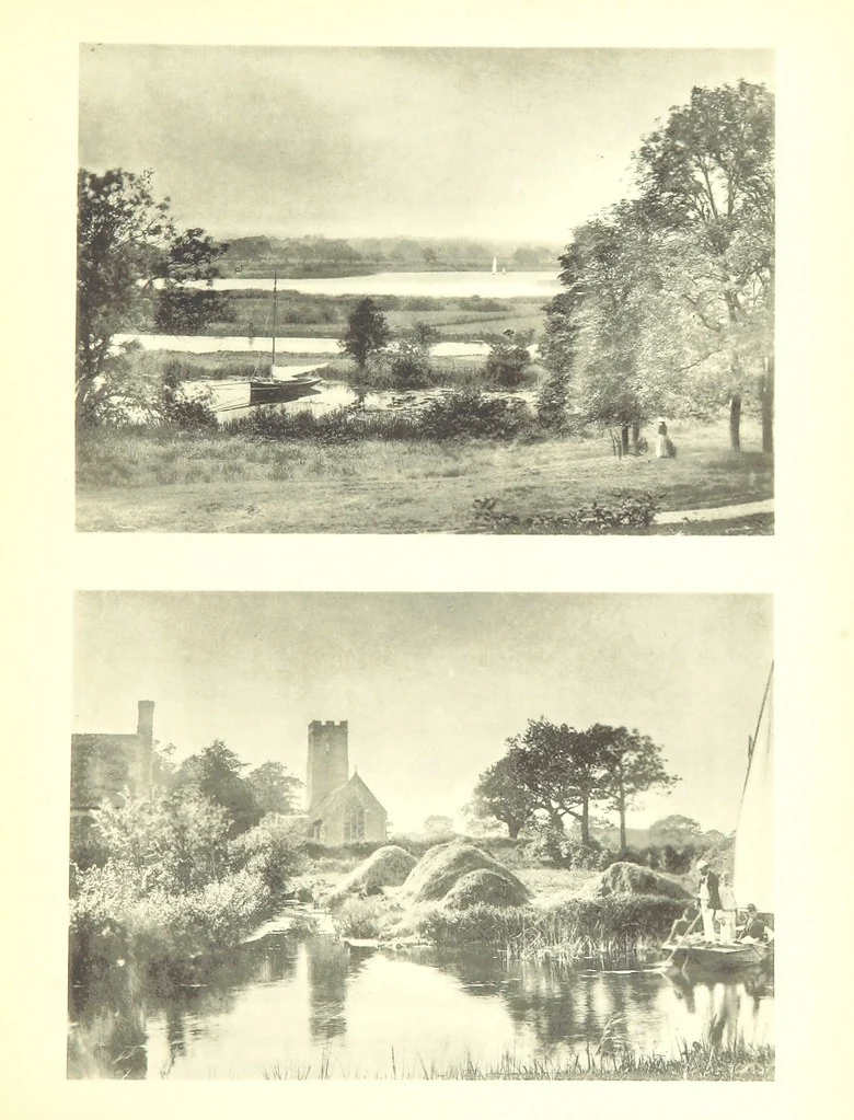 An illustration from Sun Pictures of the Norfolk Broads ... By Payne Jennings. With letterpress description by Ernest R. Suffling. (Second edition.), 1892, leaf 99